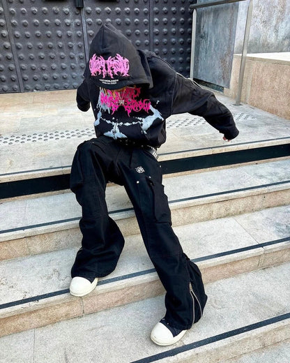 Punk Long Sleeve Hoodie Y2k