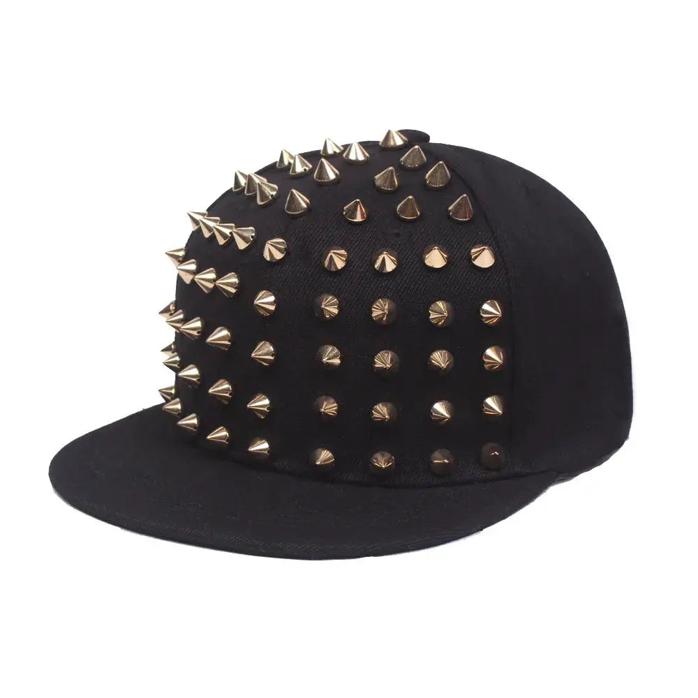 Men and Women's Rivet Flat Hat, Punk Rock, Hip Hop Stud Baseball Caps, Male, Female, Youth, Teenagers, Boys, Girls - DRACO COUTURE