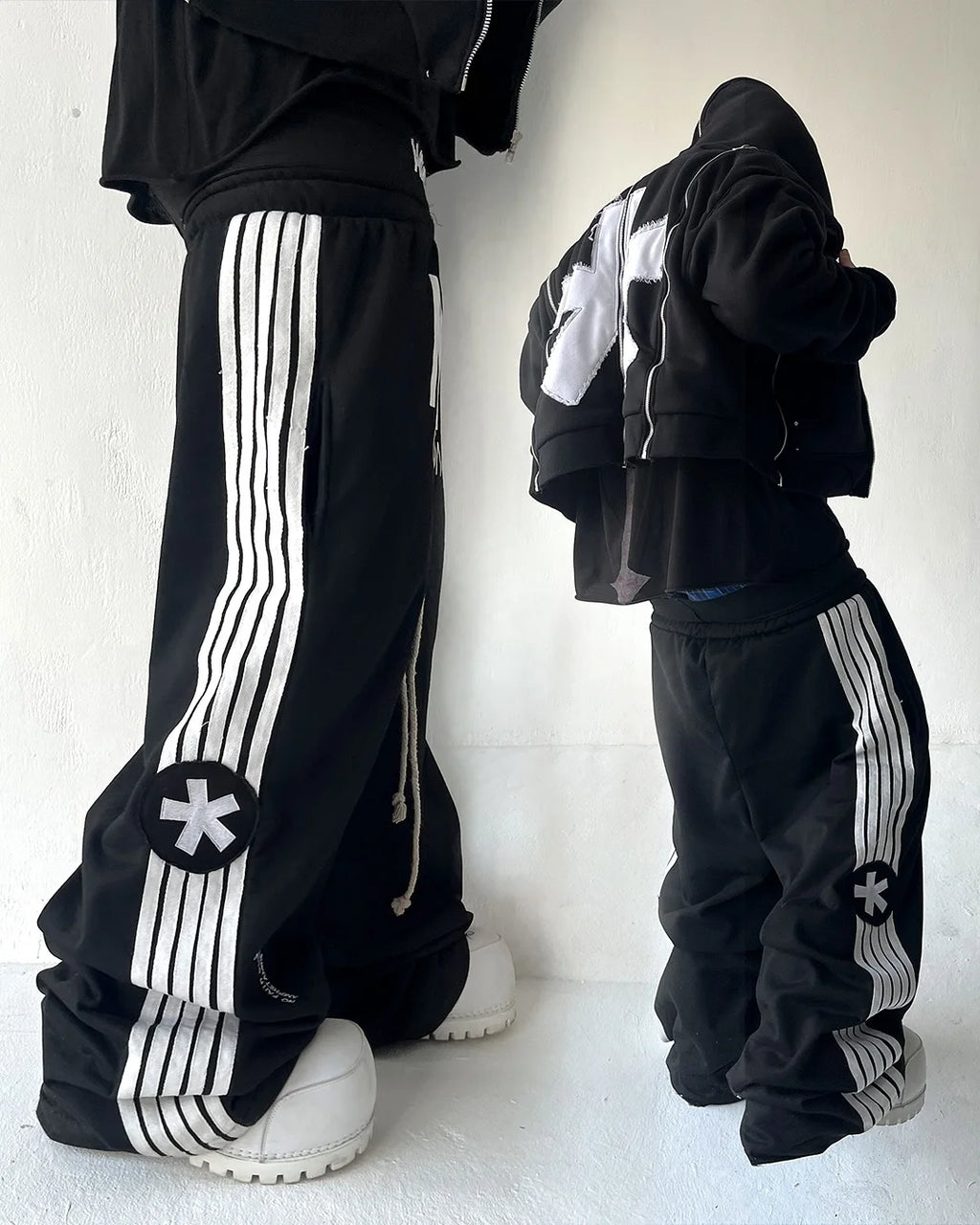 Y2K Gothic Stripe Pants Men