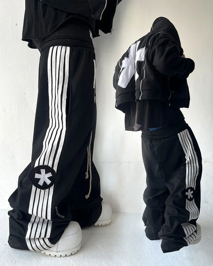 Y2K Gothic Stripe Pants Men