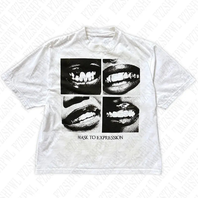 Y2k T-shirt Graphic Print Hip Hop - DRACO COUTURE