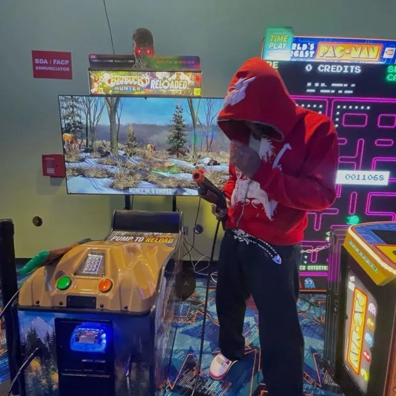 Cartoon Zip Up Hoodies 
Y2K