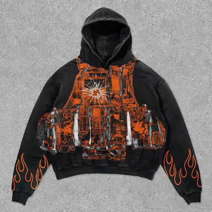 kugelsichere Weste Hoodies Frauen y2k