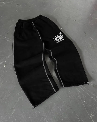 Classic Retro Striped Casual Pants Cotton - DRACO COUTURE