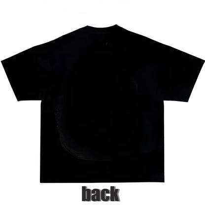 2025 American retro loose street figure pattern printed T-shirt for men and women Y2k fashion round neck short sleeved T-shirt - DRACO COUTURE