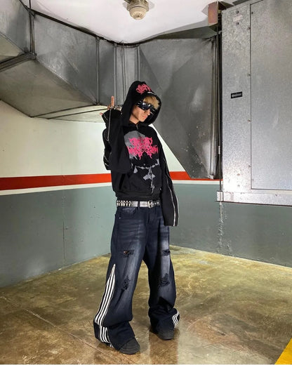 Punk Long Sleeve Hoodie Y2k