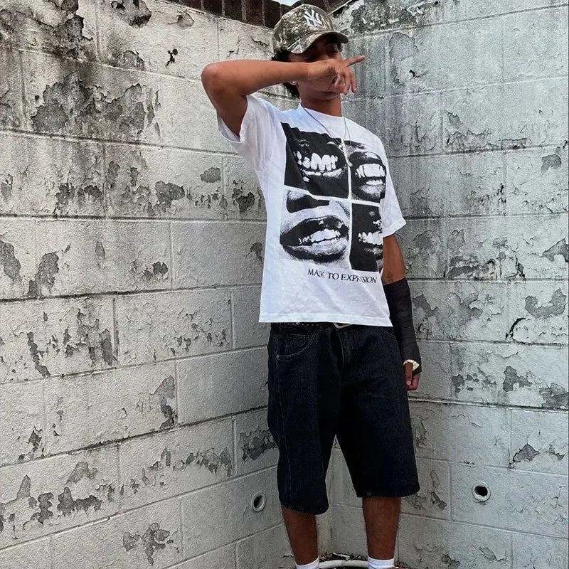 Y2k T-shirt Graphic Print Hip Hop - DRACO COUTURE