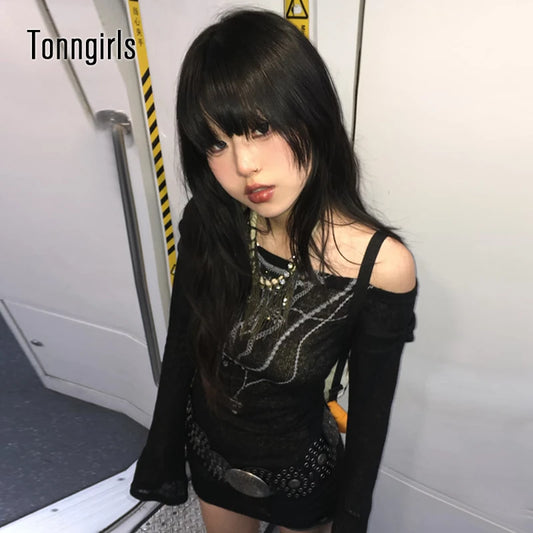 Japanisches Langarmshirt Y2k
