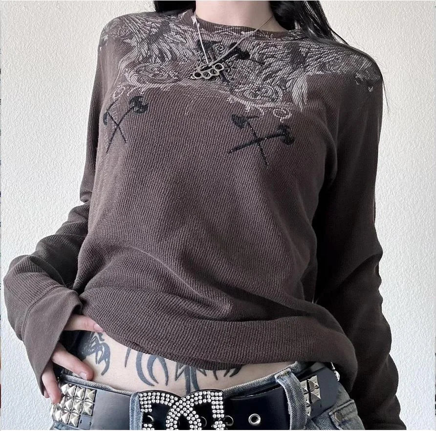 2000s Grunge Women Shirt