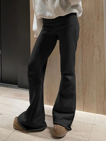 Y2K Schlanke Schlaghose mit niedriger Taille
