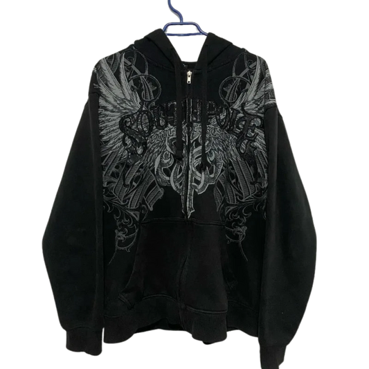 Schwarzes Y2K-Sweatshirt