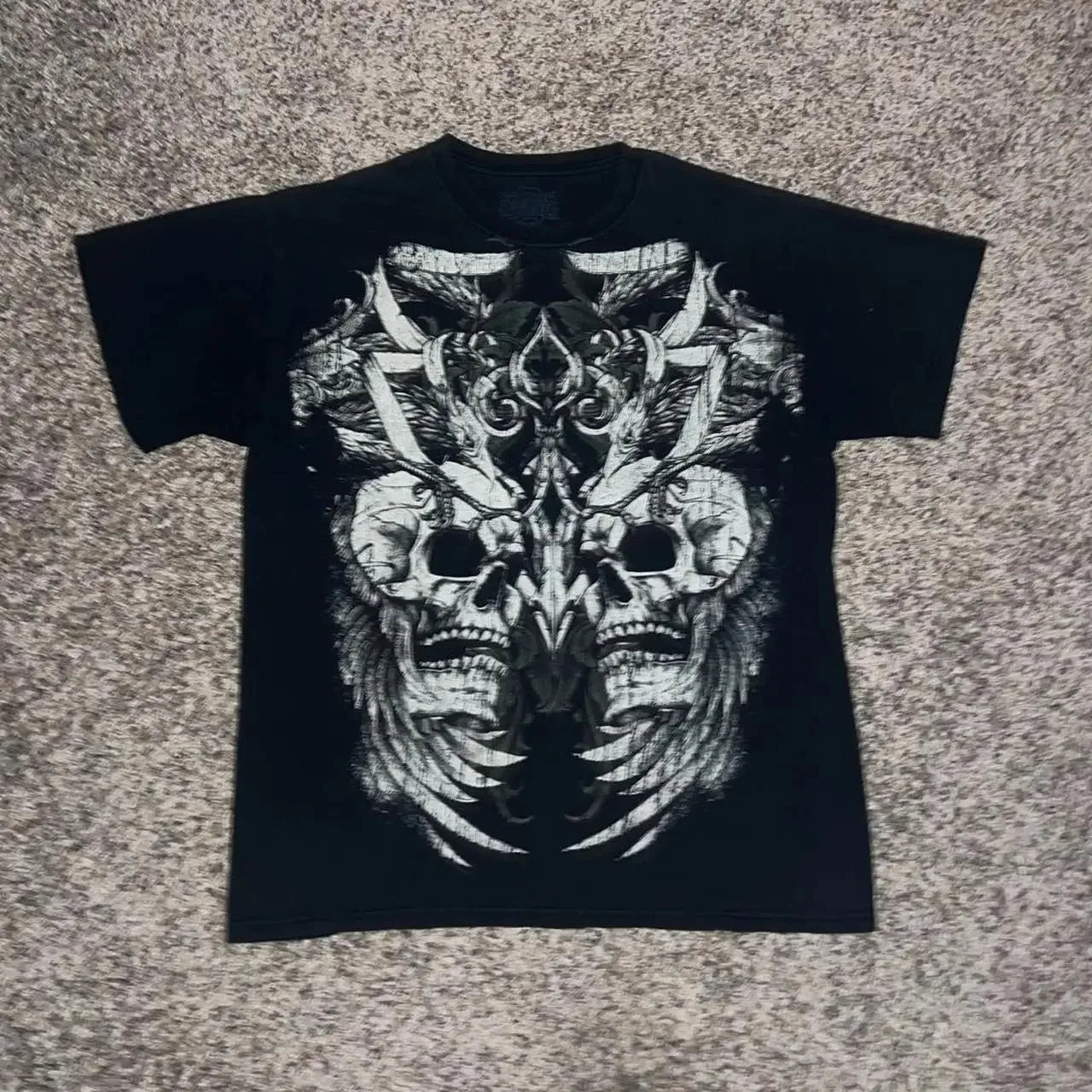 MMA Elite Y2K Gothic Skull Cross T-Shirts 