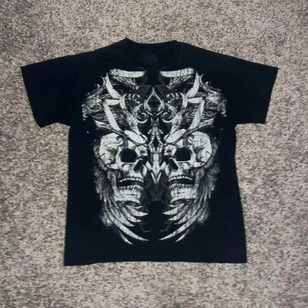 MMA Y2K Gothic Skull Cross T-Shirts