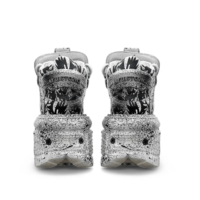 Retro heavy metal thick sole shoes