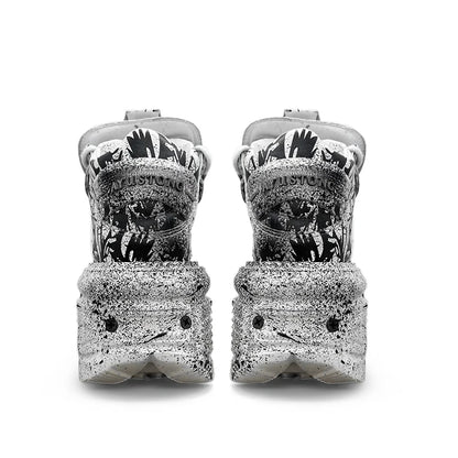 Retro heavy metal thick sole shoes