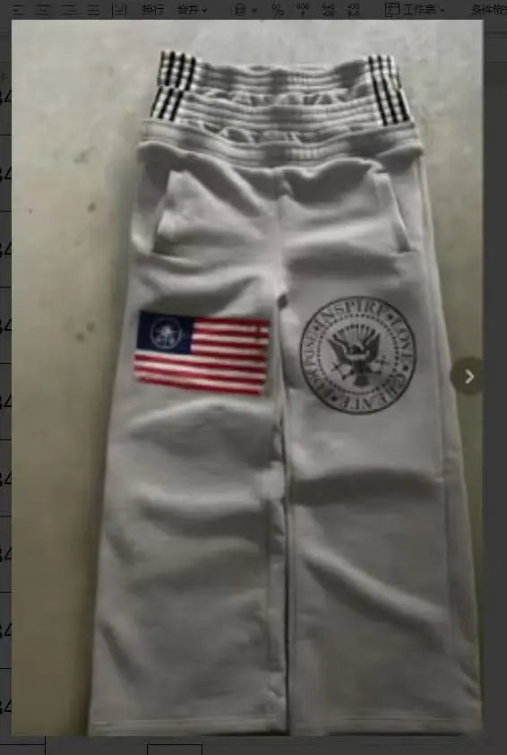 Amerikanische neue doppelt taillierte modische Streetwear-Herrenhosen mit Buchstabenstickerei im Retro-Harajuku-Stil für Damen und Herren