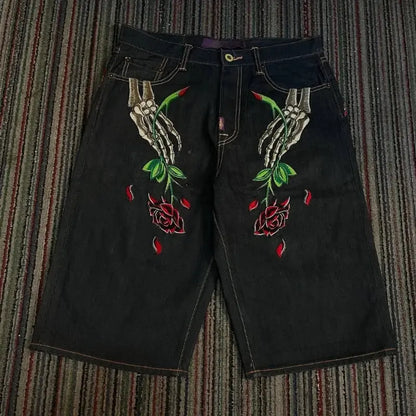 Shorts Y2K Czacha Red Text - DRACO COUTURE