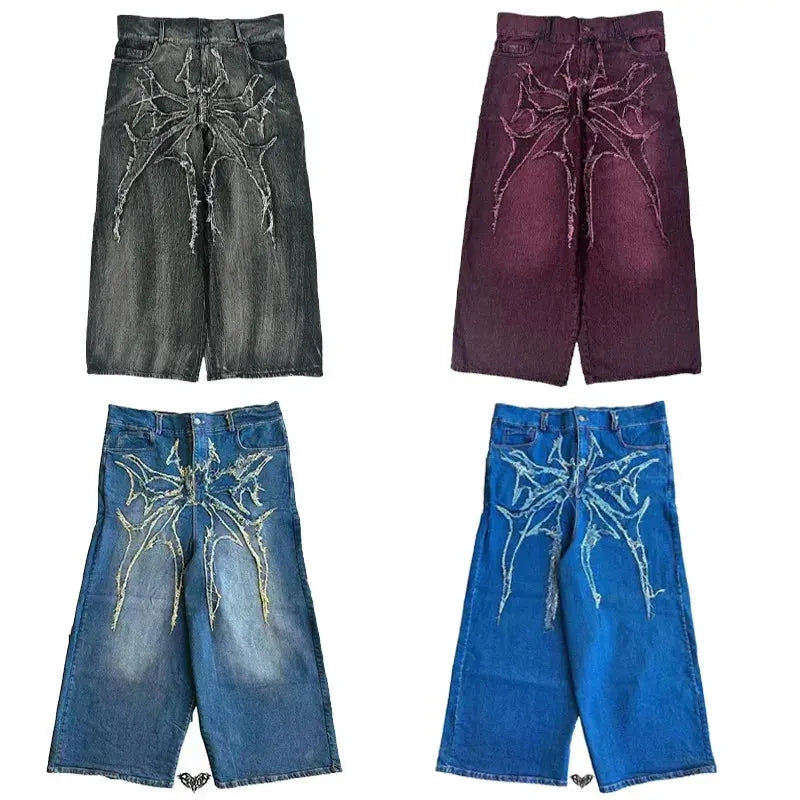 Y2K Gothic Loose Jeans - DRACO COUTURE