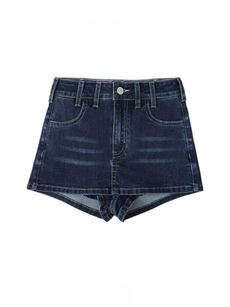 Korea High Street Low Waist Skirt Female Hottie Retro 90s Y2k Millennial Style Versatile Sexy Hip Wrap Ultra Short Denim Skirt DRACO COUTURE