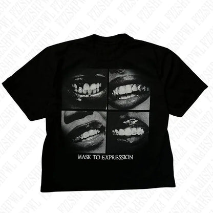 Y2k T-shirt Graphic Print Hip Hop - DRACO COUTURE