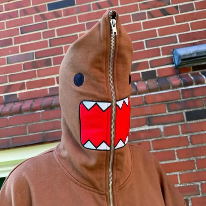 Eater Brown zip Hoodie