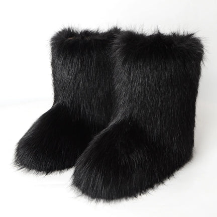 Fluffy Boots Buty Zimowe Damskie Y2K