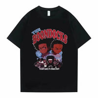 New The Boondocks Huey and Riley Print T-shirt Men Women Casual Fashion Tshirt Funny Man Cotton Tee Short Sleeve Hip Hop T Shirt - DRACO COUTURE