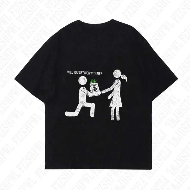 will you get rich with me? Y2K T-shirt - DRACO COUTURE