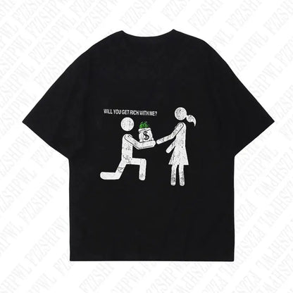 will you get rich with me? Y2K T-shirt - DRACO COUTURE