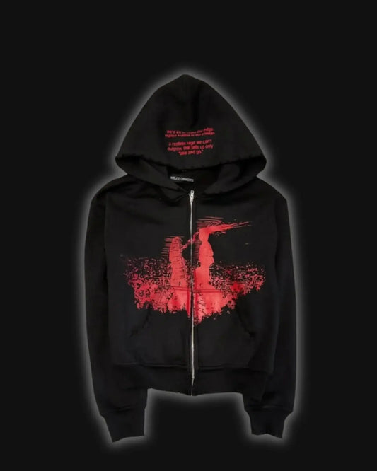 Red Black Y2K Hoodie/Pants