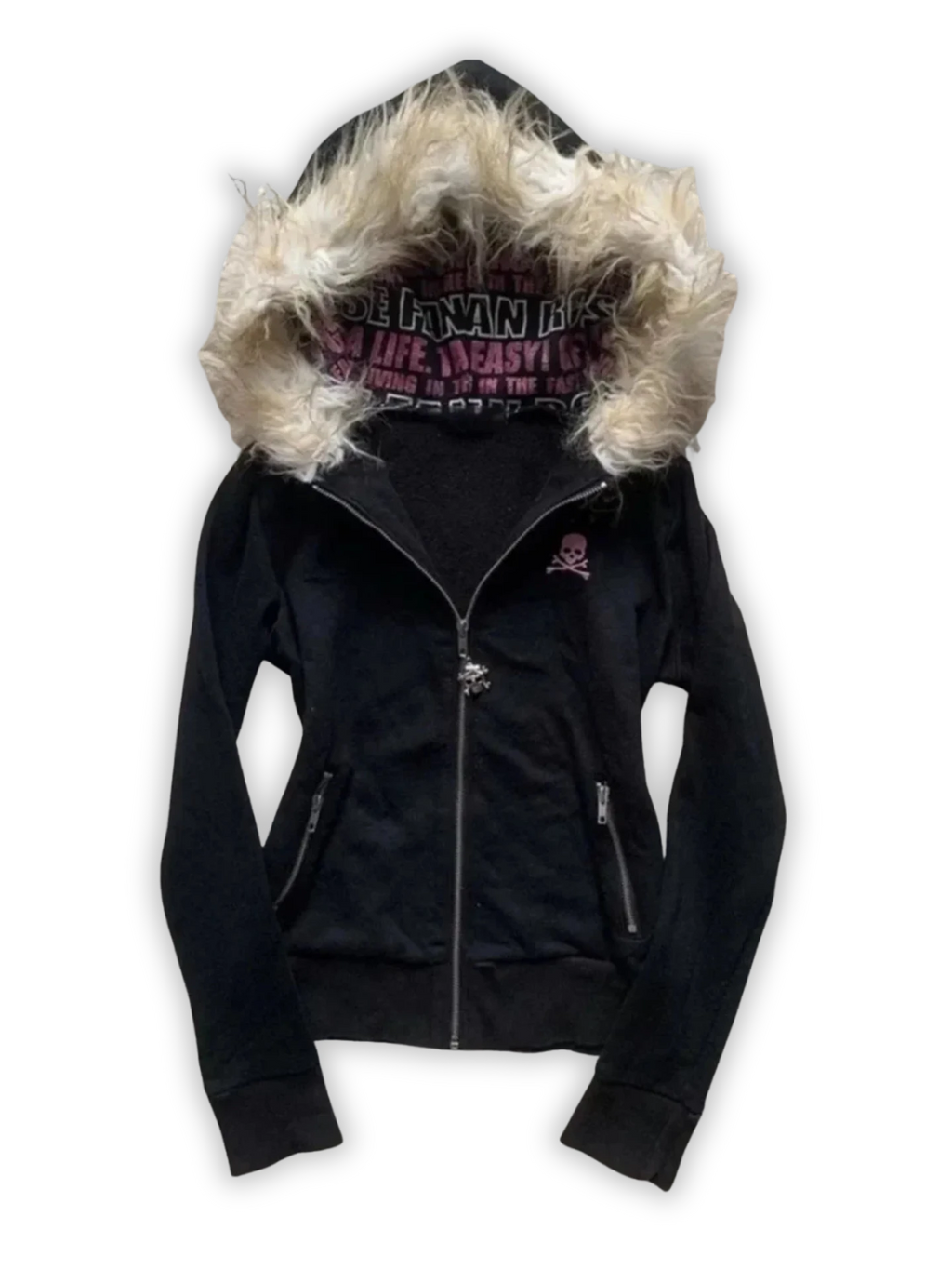 Y2K-Sweatshirt für Damen mit Pelz 