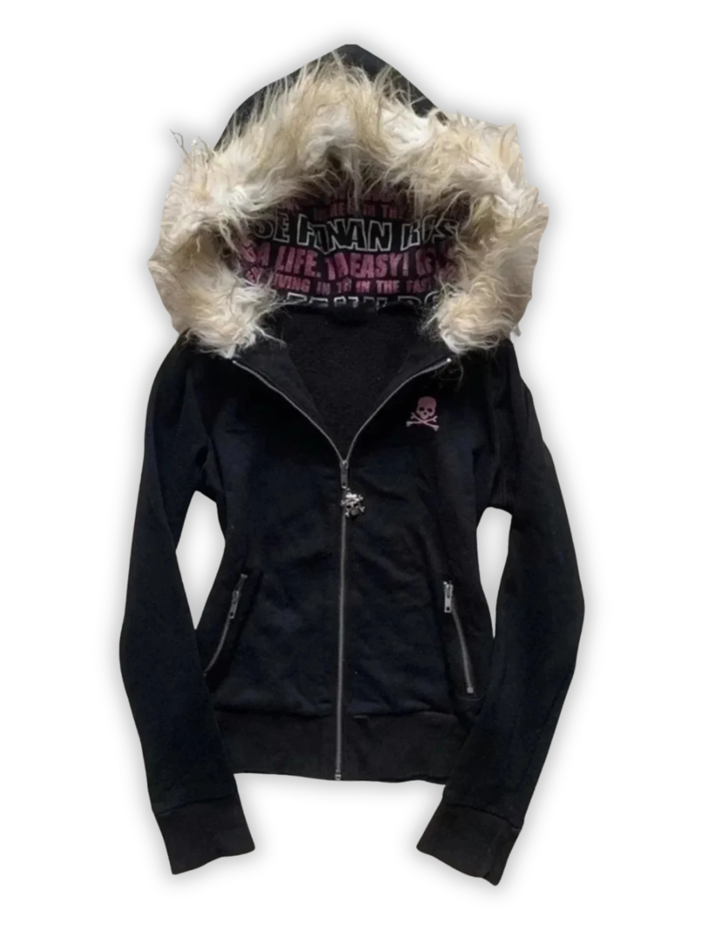 Y2K-Sweatshirt für Damen mit Pelz 