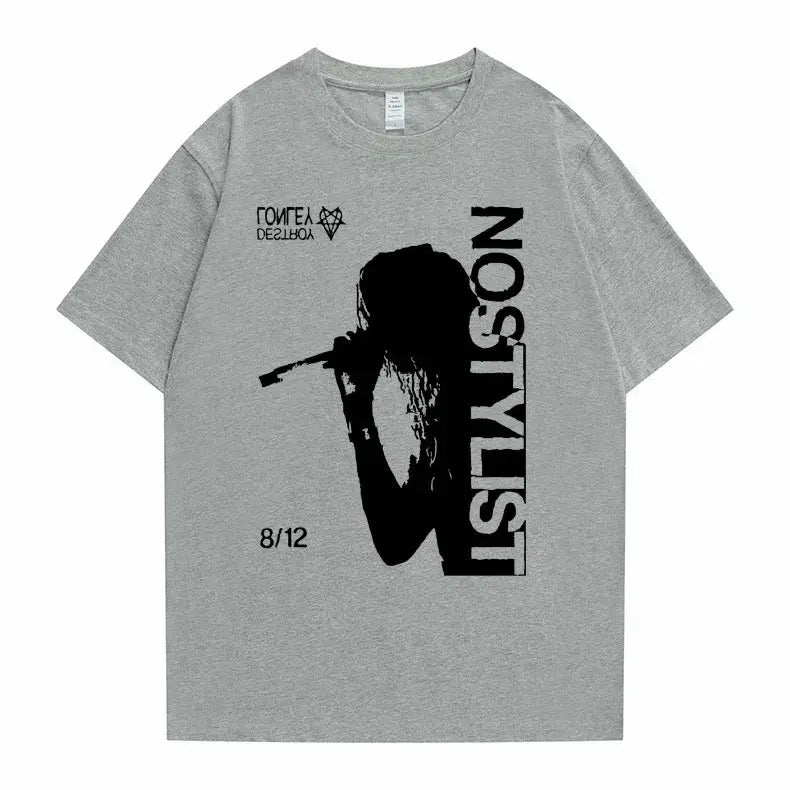 Destroy Lonely Graphic T Shirts Rare Opium Concert Playboi Carti Ken Carson Tshirt Men Women Hip Hop Vintage Oversized T-shirts - DRACO COUTURE