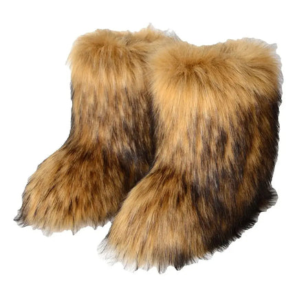 Fluffy Boots Buty Zimowe Damskie Y2K