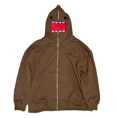 Eater Brown zip Hoodie
