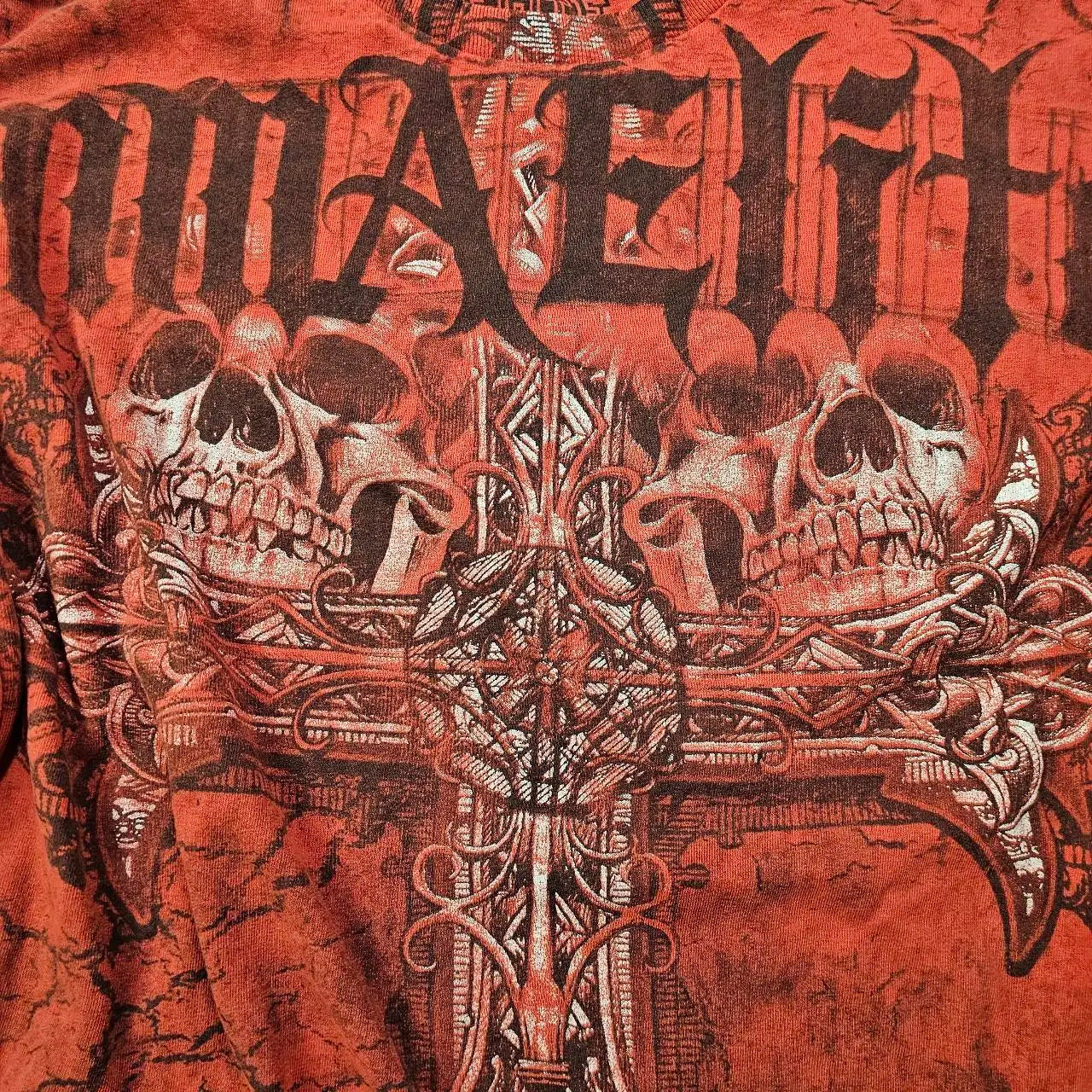 MMA Elite Y2K Gothic Skull Cross T-Shirts 