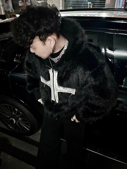 Kurtka Zimowa Faux Fur Punk