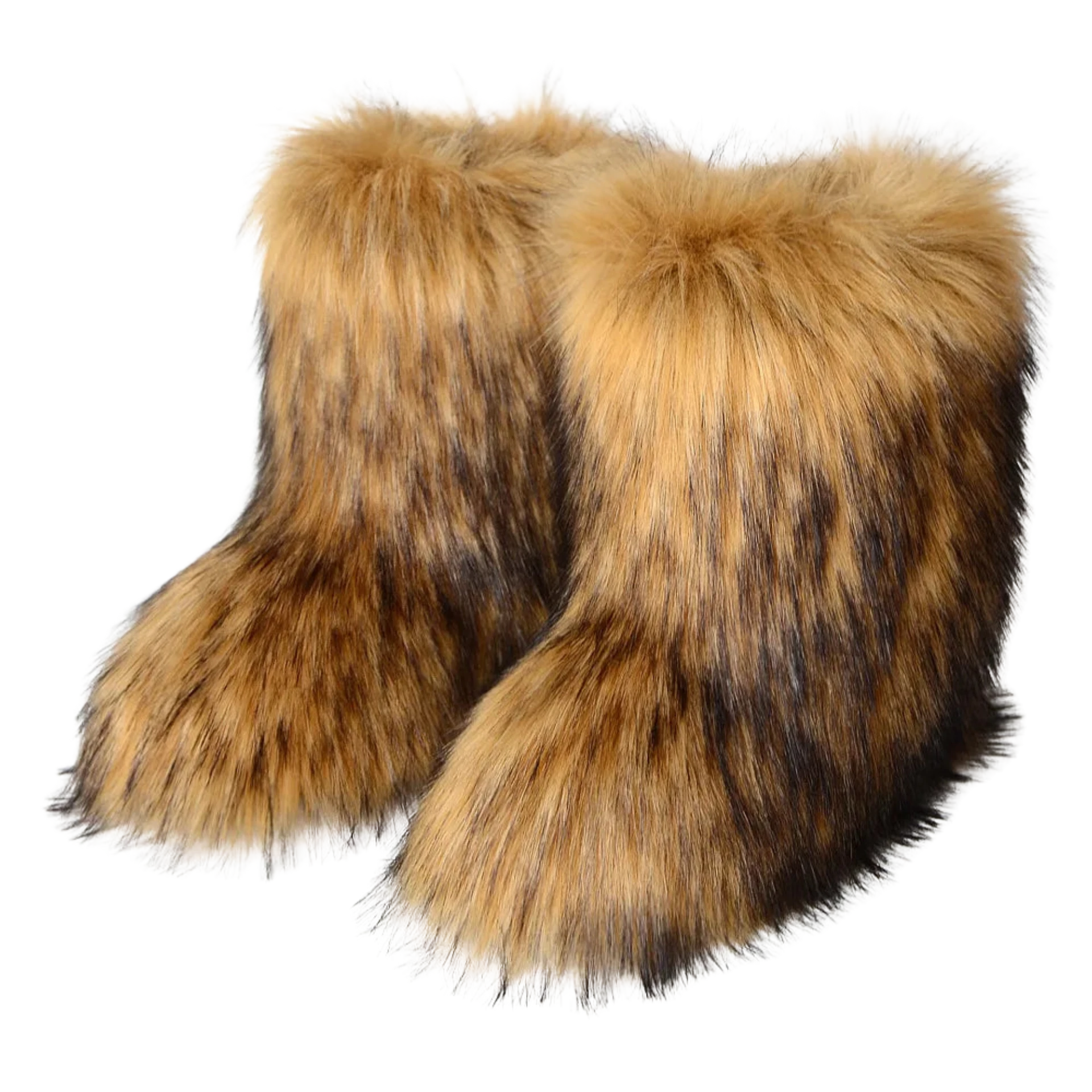 Flauschige Stiefel Damen Winterstiefel Y2K