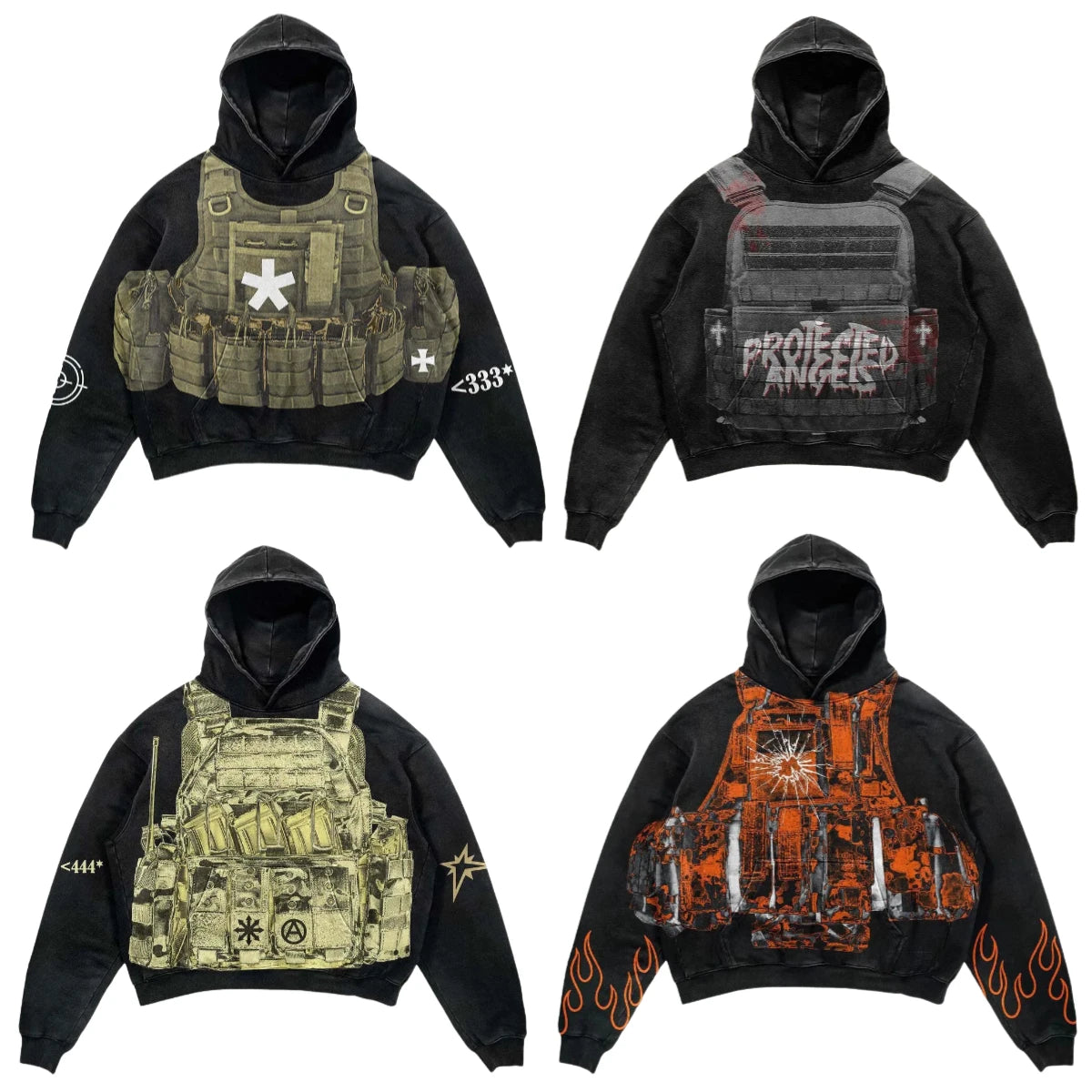 kugelsichere Weste Hoodies Frauen y2k