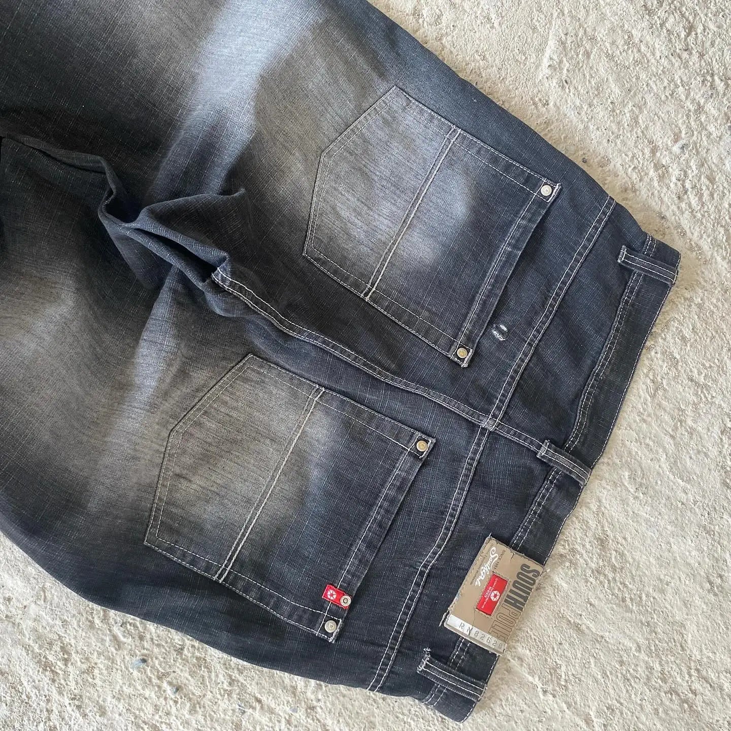 Y2K New Retro Sell Special Spot Washed Jeans Loose Oversized Wide Leg Pants Street Gothic Harajuku Floor Pants For Men And Women DRACO COUTURE