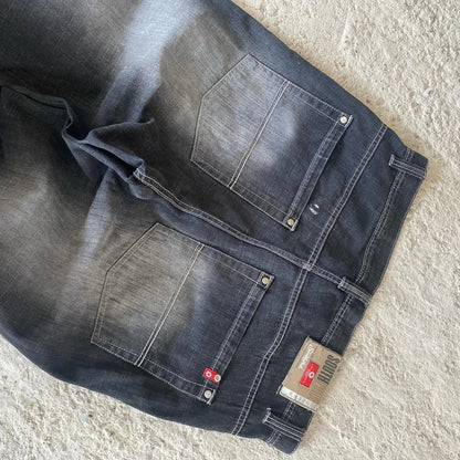 Y2K New Retro Sell Special Spot Washed Jeans Loose Oversized Wide Leg Pants Street Gothic Harajuku Floor Pants For Men And Women DRACO COUTURE