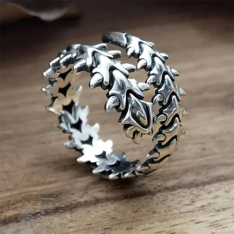 Vintage Punk Centipede Couple Ring Gothic Geometric Spine Five Finger Rings Hip Hop Hyperbole Anime Ring Jewelry - DRACO COUTURE