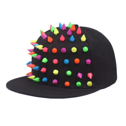 Men and Women's Rivet Flat Hat, Punk Rock, Hip Hop Stud Baseball Caps, Male, Female, Youth, Teenagers, Boys, Girls - DRACO COUTURE