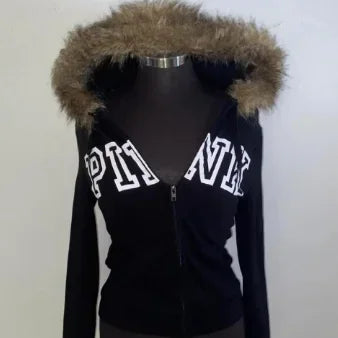 Gothic Cross Pattern Zipper Hoodie