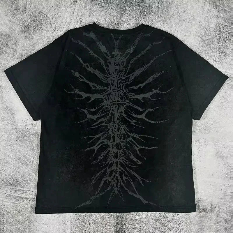 American Y2K New Hip Hop Joker Goth Print Cotton Short Sleeve T-shirt Women Street Casual Loose Punk T-shirt Unisex Summer Tees DRACO COUTURE
