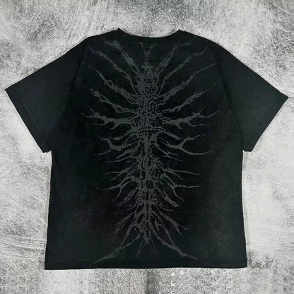 American Y2K New Hip Hop Joker Goth Print Cotton Short Sleeve T-shirt Women Street Casual Loose Punk T-shirt Unisex Summer Tees DRACO COUTURE