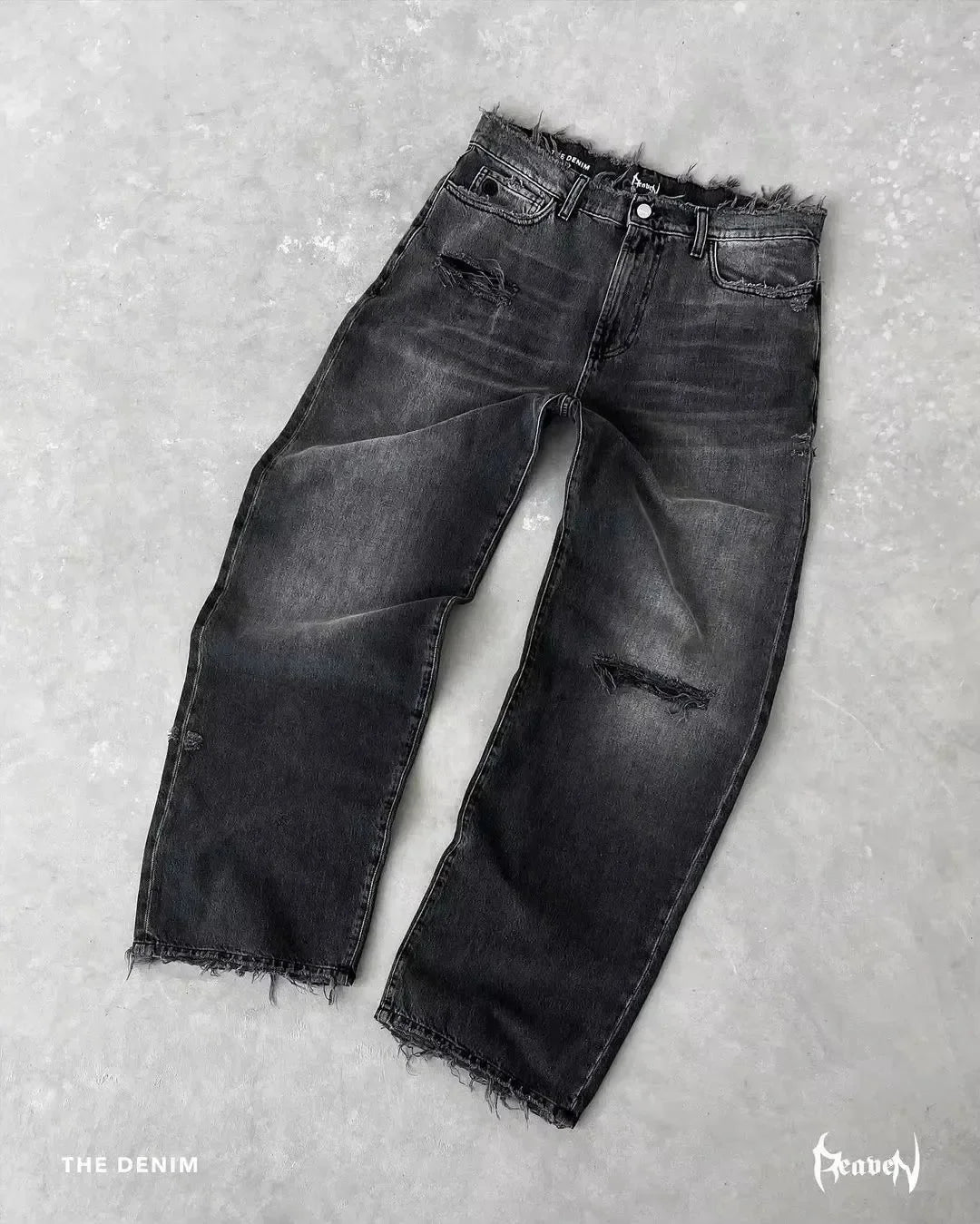Streetwear Jeans Stickerei