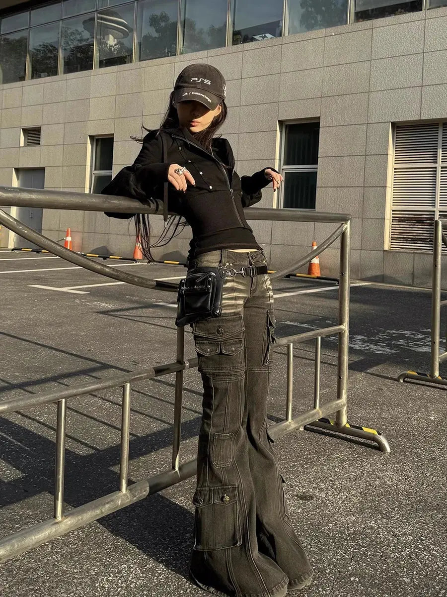 Low Waist Cargo Jeans 2000s - DRACO COUTURE