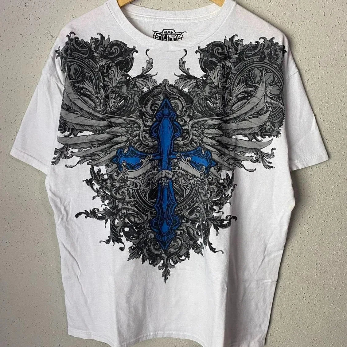 MMA Elite Y2K Gothic Skull Cross T-Shirts 