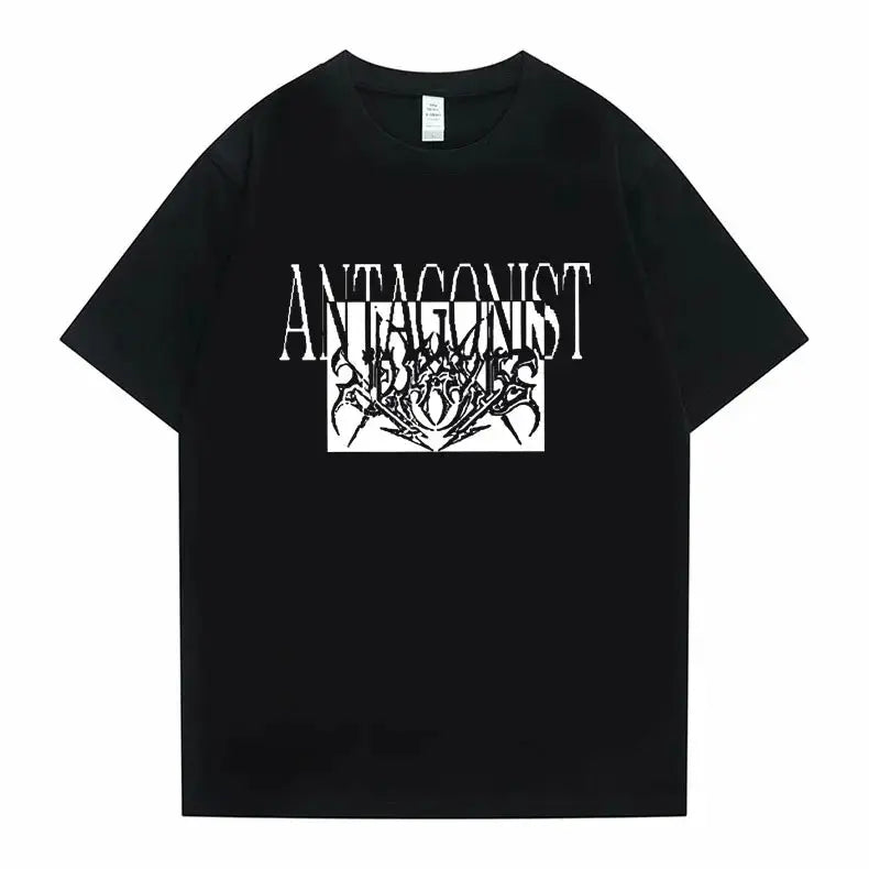 Rapper Playboi Carti Antagonist Tour Print Tshirt Men's Opium Gothic Hip Hop T-shirt Male Cozy Oversized Pure Cotton T Shirts - DRACO COUTURE